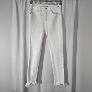 Harper Heritage High Rise Skinny Jeans In White Sz 27